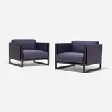 Vincent Van Duysen, Portofino outdoor armchairs, pair, locust heartwood, upholstery