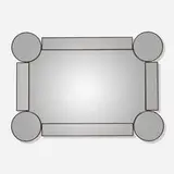 VGnewtrend, Drummond wall-hanging mirror, lacquered wood, smoked mirrored glass, mirrored glass