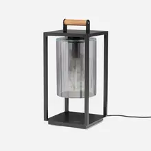 Royal Botania, Domes lamp, enameled aluminum, wood, glass