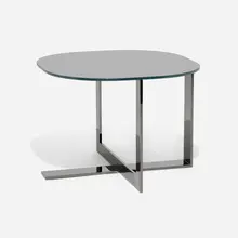 Molteni&C, Occasional table, glass, chrome-plated steel