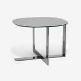 Molteni&C, Occasional table, glass, chrome-plated steel