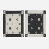 Hermès, Avalon throw blankets, pair, Merino wool, cashmere