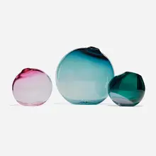 SkLO, Collection of three Float vessels, hand-blown glass