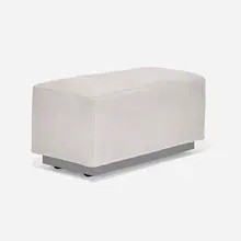 Minotti, Daniel rolling ottoman, leather, enameled metal