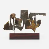 Sidney Gordin, Untitled, 1959, patinated metal, rosewood
