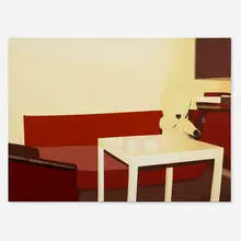 Franziska Holstein, Couch, Red + Yellow, 2006, acrylic on canvas