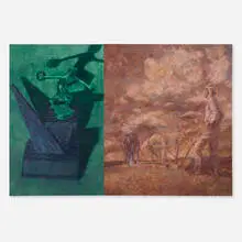 Rande Barke, Family Portrait, 1983, oil and wax on canvas