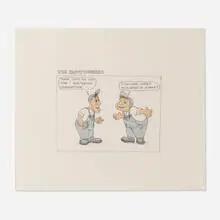 Daniel Oates, Happy Workers - Hank and Frank, 1992, colored pencil on paper