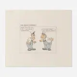 Daniel Oates, Happy Workers - Hank and Frank, 1992, colored pencil on paper