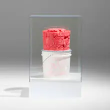 Robert Beck, 1/25/04 - Shot No. 8 (Daly Over/Under at Close Range with .12 Gauge Hollow Point Slug), 2004, wound filler, plastic, metal and paper