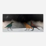 Robert Elfgen, Raben, 2008, mixed media on aluminium