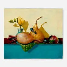 Robert Rasely, A Sinner at Dinner on a Ship of Saints (a Self Portrait), 1995, oil on Masonite