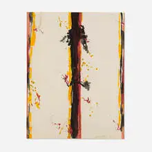 Untitled by Emerson Woelffer, 1973, acrylic and oil on paper, sold Jan 2026