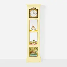Rise and Shine (Her Moment in Time) by Genevieve Gaignard, 2018, painted wood, mirrored glass, found objects, bound books, machine-knotted wool, vintage wallpaper, sold Jan 2026