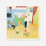 Maira Kalman, Two Men in Interior, 2000, gouache on paper