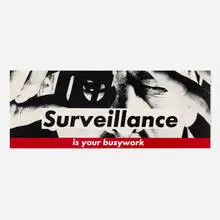 Barbara Kruger, Surveillance is Your Busywork, 1983, lithograph in colors