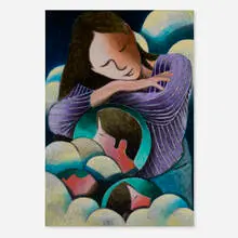Simon Ko, Float A While, 2021, acrylic on canvas
