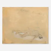 Nicholas Africano, Martyr (Camille), 1988, wax and mortar die on linen