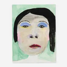 February James, Apple of My Eye, 2016, watercolor on paper