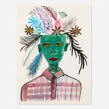 February James, Growing on My Inside Parts, 2021, watercolor on paper