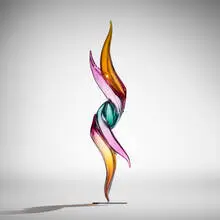 Richard Royal, Stella (from the Aperture series), 2001, hand-blown glass, steel