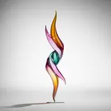 Richard Royal, Stella (from the Aperture series), 2001, hand-blown glass, steel