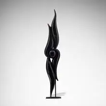 Richard Royal, Phoenix (from the Aperture series), 2001, hand-blown glass, enameled steel