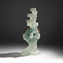 Hank Murta Adams, Stacked, 2017, cast glass, copper