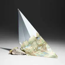 Kreg Kallenberger, Leaning Rock, 1994, cut, ground, and polished optical crystal, stones