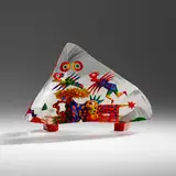 Czeslaw Zuber, Paris, 2002, cut, sandblasted and enameled glass
