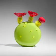 Flo Perkins, Triple, 2008, hand-blown glass, glass threads