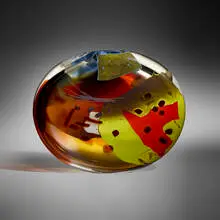 Ording Landscape VIII by Joel Philip Myers, 1988, hand-blown and applied glass, sold Jan 2026