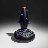 Dan Dailey, Newt Man (from the Face Vase series), 1994, hand-blown, sandblasted, and acid-polished glass, vitreous enamel
