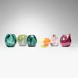 Dominick Labino, Collection of six works, 1968-76, hand-blown glass
