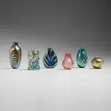 Mark Peiser, Collection of six early works, hand-blown glass