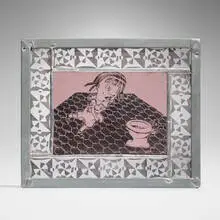 Judith Schaechter, Untitled, 1999, stained glass, vitreous enamel, copperfoil