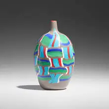 Yoichi Ohira, Finestre vase, 1997, hand-blown glass canes with murrine, ground surface