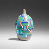 Yoichi Ohira, Finestre vase, 1997, hand-blown glass canes with murrine, ground surface