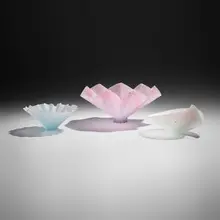 Tessa Clegg, Collection of three bowls, pâte de verre