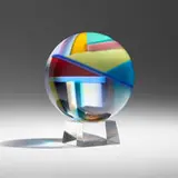 David Huchthausen, Untitled (Sphere), c. 2003, cut, laminated, and polished glass