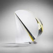 Martin Rosol, Gold Wing, 2007, cast, laminated, and polished glass