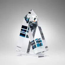 Toland Sand, Blue Archit, 2010, ground, polished, and laminated optical crystal