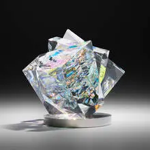 Toland Sand, Large Isis Cube, 2011, ground, polished, and laminated glass