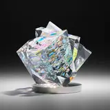 Toland Sand, Large Isis Cube, 2011, ground, polished, and laminated glass