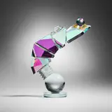 Toland Sand, Untitled, 1994, cut, ground, and polished optical crystal