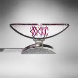 Toland Sand, Stick Boat, 2015, ground, polished, and laminated optical crystal, stainless steel, granite