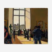 Bernard Lamotte, Paris, Le Louvre, oil on panel