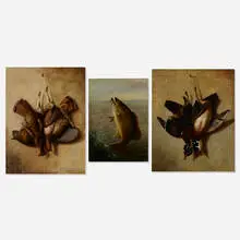 Richard La Barre Goodwin, Three game paintings, oil on canvas