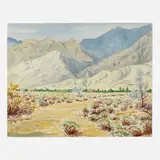 Untitled (Desert Dunes Landscape) by Gerard Curtis Delano, watercolor on paper, sold Jun 2024