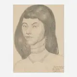 Juan Carlos Iramain, Portrait of a Woman, 1949, graphite on paper